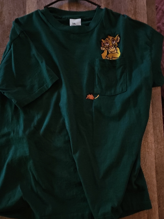 Other - 90s Disney The Lion King Embroidered Simba Pocket Tee